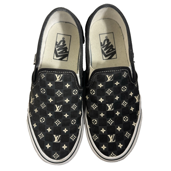 VANS Women’s 6.5 Classic Slip On Custom With LV Design - Picture 8 of 8